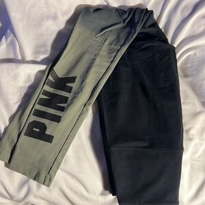 PINK - Leggings Size SMALL - black to Olive ombre - worn 2-3 times.💚🖤
